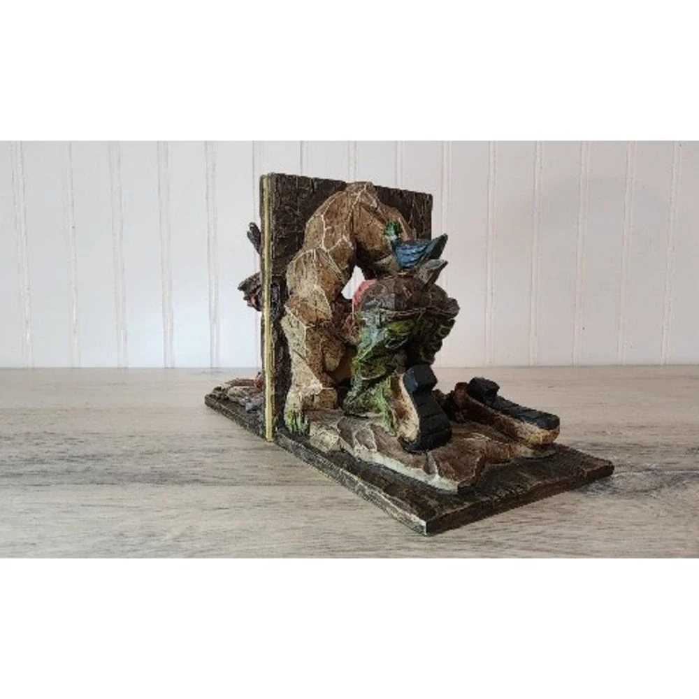 Moose Book Ends Porcelain‎ Cabin Deco Funny Nautical